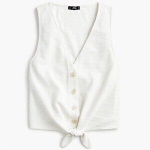 J. Crew Tie Front Tank Top - Ivory